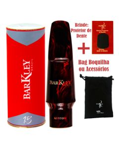 Boquilha Sax Tenor Barkley Pop 8 Kustom Vermelha Preta Bag Protetor Brindes