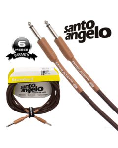 Cabo Santo Angelo Acoustic Series 4.57 Metros P10 + P10 Violão Guitarra Baixo Leve