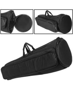 Capa Bag Trombone Longo Extra Luxo com Bolsos Cor Preto Protection Bags Brinde Flanela