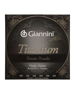 Encordoamento Violão Náilon Tensão Pesada Titanium Giannini GENWTA
