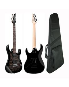 Guitarra Super Stratocaster Captador Humbucker Single Coils Ibanez GIO GRX 70QA TKS c/ Capa