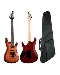 Guitarra Super Stratocaster Captador Humbucker Single Coils Ibanez GIO GSA 60BS Sunburst Brown c/ Capa