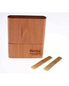 Estojo Porta Palheta Madeira Lenga p/ Sax Tenor Barítono Bambú