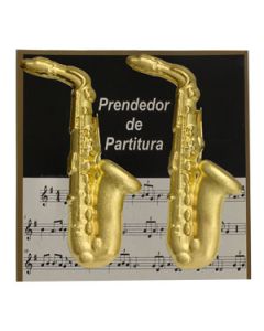 Prendedor Partitura Hinário Clipet Saxofone Paganini