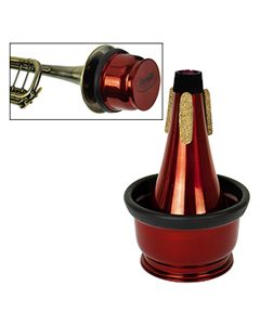 Surdina Cup Mute Alumínio Vermelho Ajustável Trompete Torelli TA12