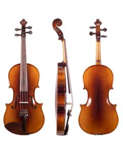 Viola de Arco Tamanho 40cm Tradicional Rajado Alto Brilho Rolim Mod. Orquestra Profissional c/ Estojo e Acessórios